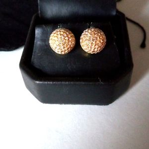 EARRINGS DIAMOND STUDS Gold Dome by Charm & Chain JEWELERS